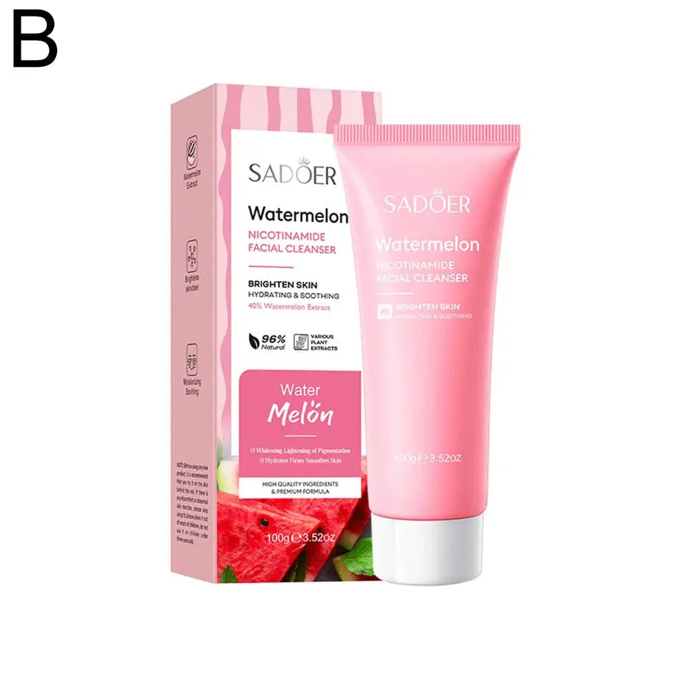 Watermelon Niacinamide Facial Cleanser Essence Cream Toner Eye Cream Lip Balm Moisturizing Nourishing Skin Care
