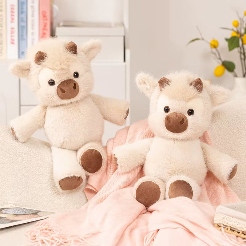Highland Cow Super Soft Plush Toy Comforter for Kids Birthday Gift 11-30Cm Embroidered