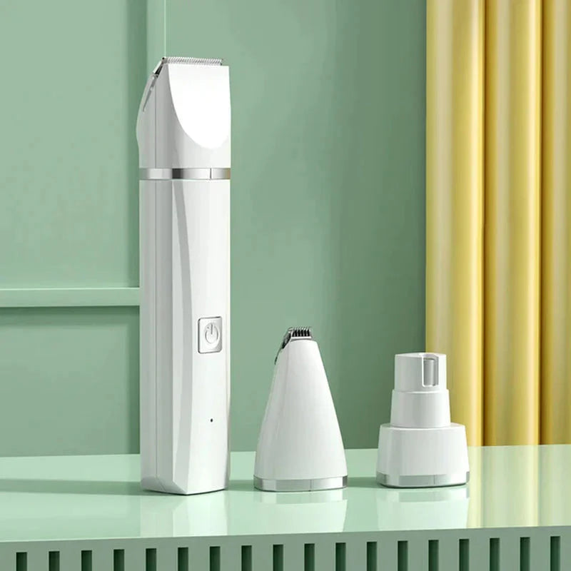 Kit De Aseo Eléctrico Para Mascotas 4 En 1 - Recortador De Pelo, Cortapelo, Lima De Uñas Para Gatos Y Perros