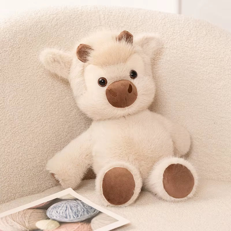 Highland Cow Super Soft Plush Toy Comforter for Kids Birthday Gift 11-30Cm Embroidered