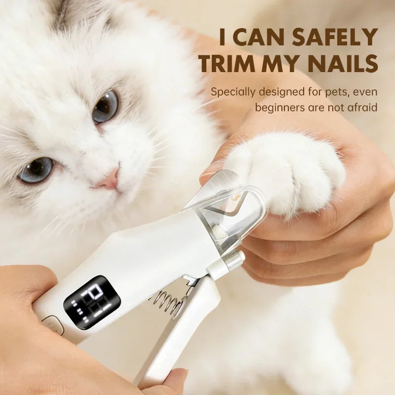 LED Light Pet Nail Clipper Cutter Grinder 2 in 1 Cat Dog Nail Trimmer Scissors Grooming Tool with Nail File