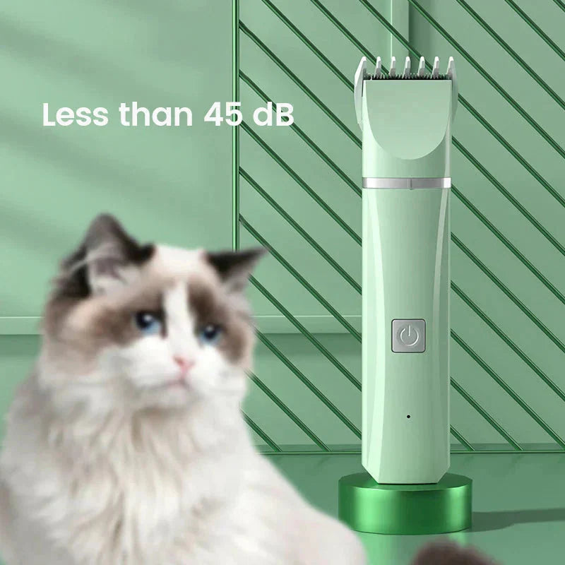 Kit De Aseo Eléctrico Para Mascotas 4 En 1 - Recortador De Pelo, Cortapelo, Lima De Uñas Para Gatos Y Perros