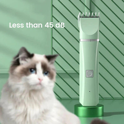 Kit De Aseo Eléctrico Para Mascotas 4 En 1 - Recortador De Pelo, Cortapelo, Lima De Uñas Para Gatos Y Perros