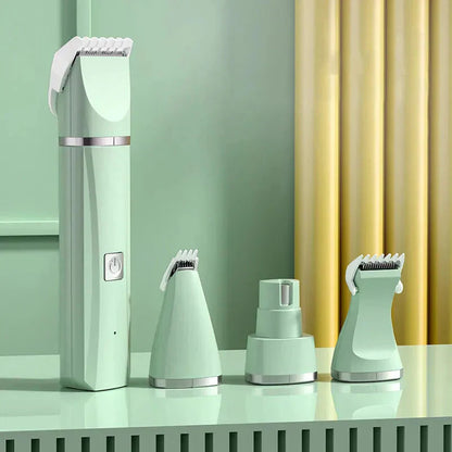 Kit De Aseo Eléctrico Para Mascotas 4 En 1 - Recortador De Pelo, Cortapelo, Lima De Uñas Para Gatos Y Perros