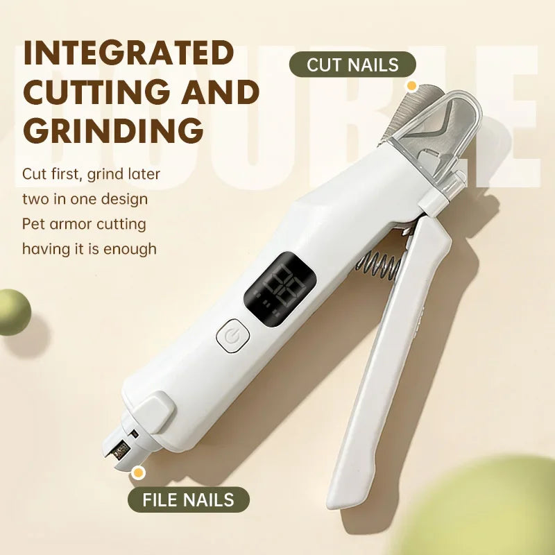 LED Light Pet Nail Clipper Cutter Grinder 2 in 1 Cat Dog Nail Trimmer Scissors Grooming Tool with Nail File