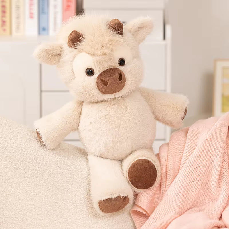 Highland Cow Super Soft Plush Toy Comforter for Kids Birthday Gift 11-30Cm Embroidered