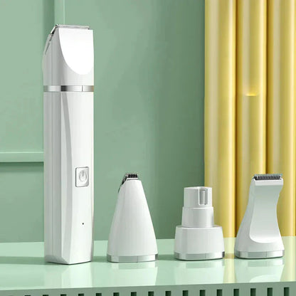 Kit De Aseo Eléctrico Para Mascotas 4 En 1 - Recortador De Pelo, Cortapelo, Lima De Uñas Para Gatos Y Perros